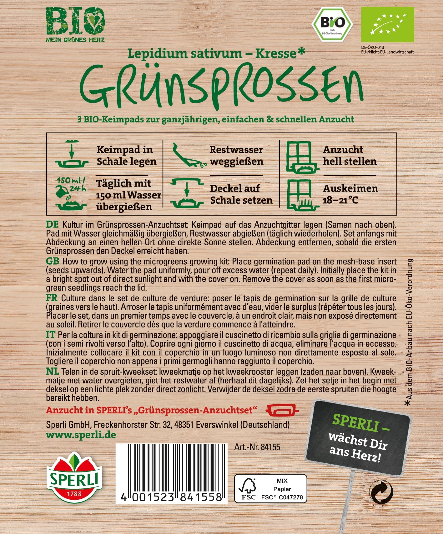Sperli Nachfüllpads "MicroGreen Garden BioKresse" kaufen bei OBI