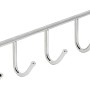 Siro Hakenleiste aus Chrom, 350 mm lang, mit 5 Haken für Küche und Bad.