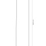 Skizze der LED-Pendelleuchte Ainara, 80 cm, Kiefer Braun/Schwarz, mit Maßangaben.