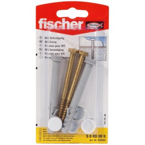 Fischer WC-Befestigung S 8 RD 80 K (2 ST): Dübel-Set für WC und Bidet.