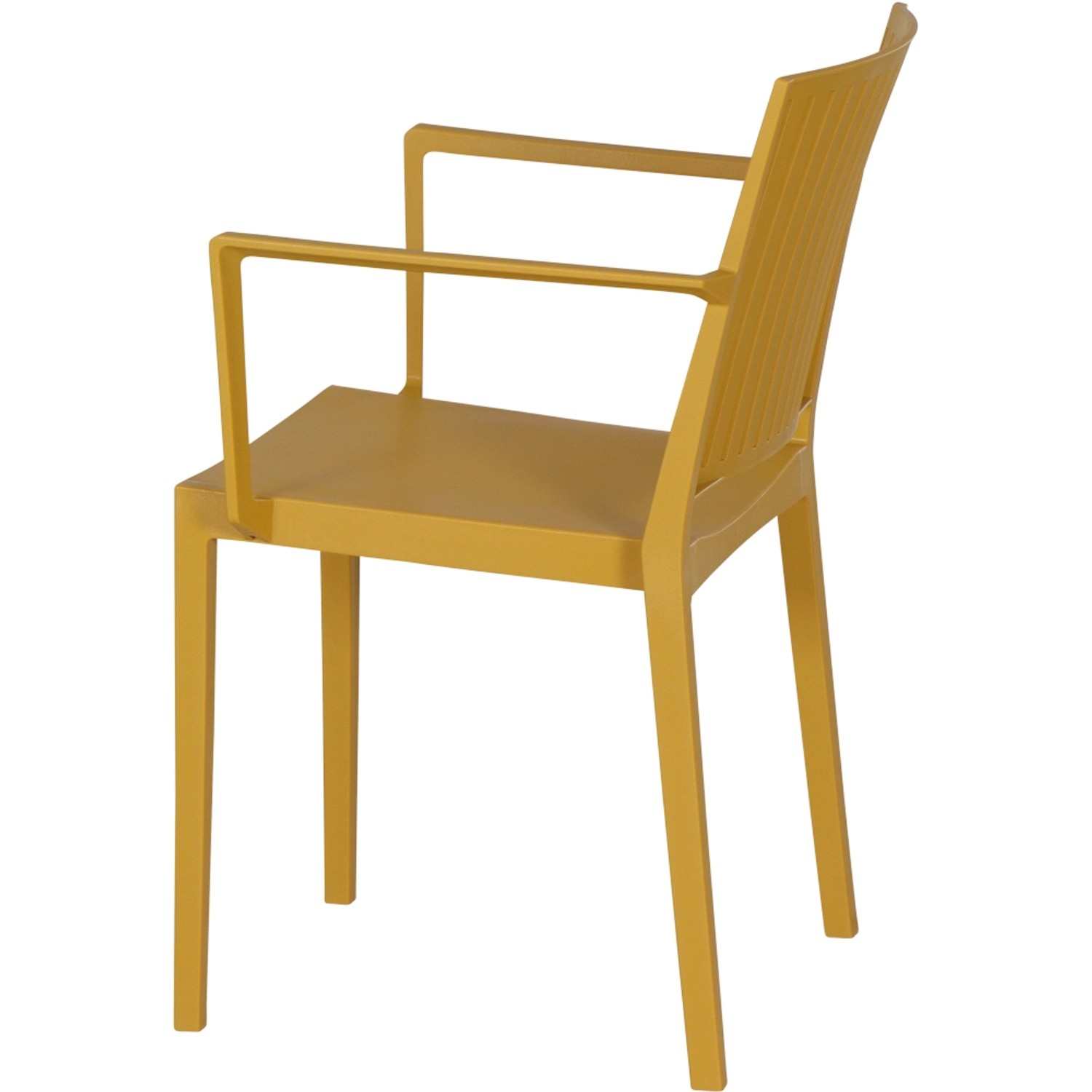 Siena Garden Stapelsessel Lane in Senfgelb, Gartenstuhl mit Armlehnen.