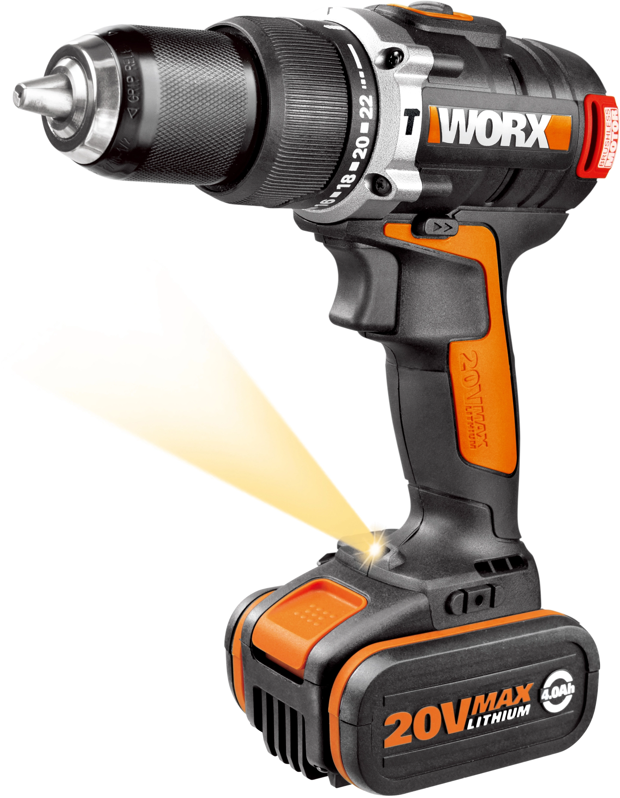 Worx 20 V Akku Schlagbohrschrauber WX373.1 inkl. 4 Ah Akku