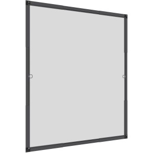Windhager Flexi Fit Insektenschutzrahmen, Aluminium, anthrazit, 130x150 cm.