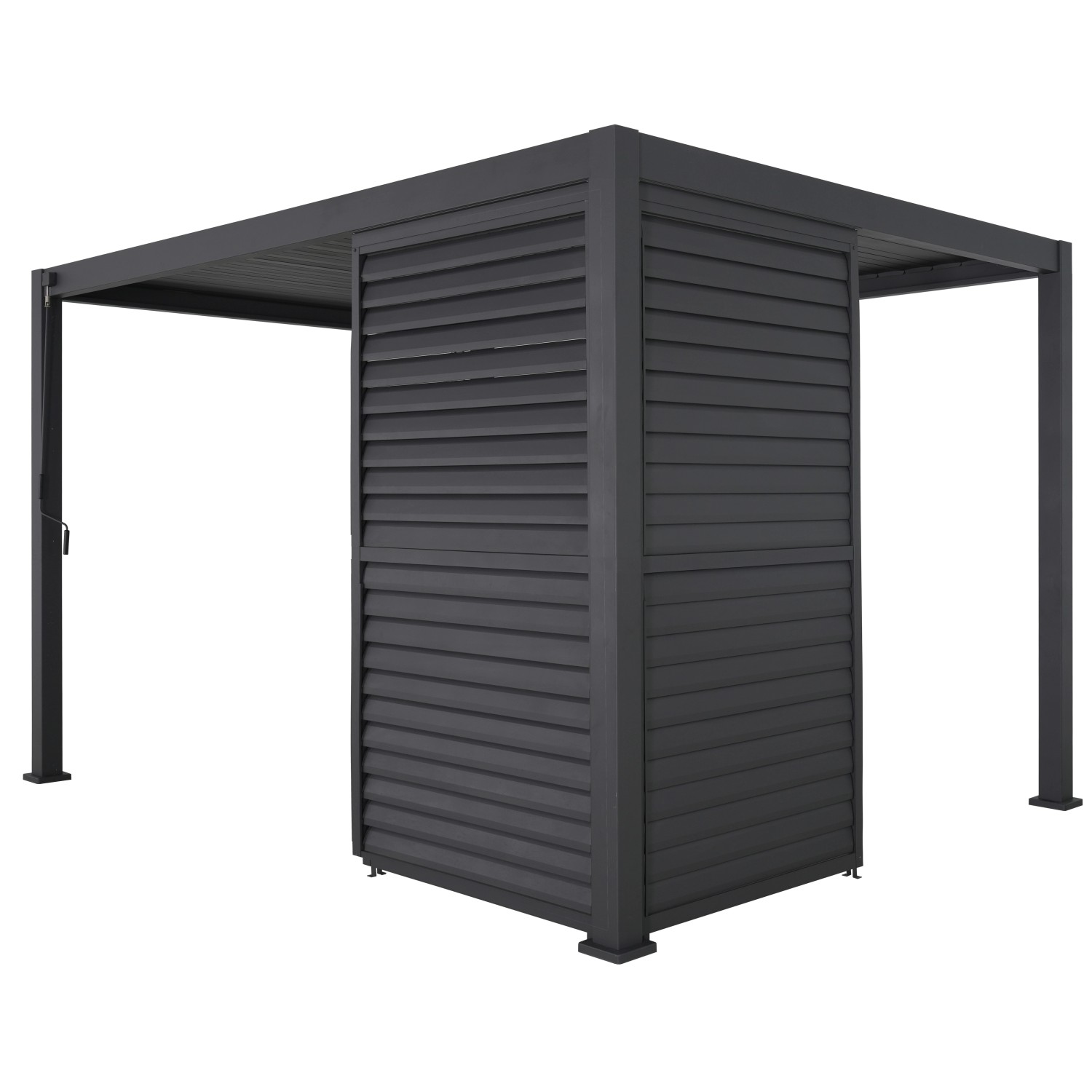 Verstellbare Lamellenwand Mirador 93 cm für 3 m Wand Anthrazit kaufen