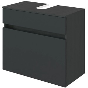 Held Möbel Waschbeckenunterschrank Verona, 60 cm, matt Grau-Graphitgrau mit Schublade.