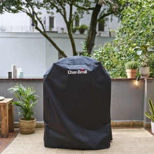 Char-Broil Wetterschutzhaube für Patio Bistro E2Coal Grill, schwarze Vinyl-Beschichtung.