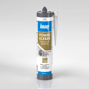 Knauf Power Kleber, 460g Kartusche für Montage und Abdichtung.