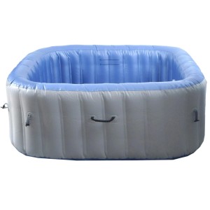 Aufblasbarer, eckiger MCW Whirlpool N97 für 5 Personen, grau-blau, 180 cm.