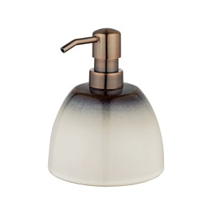 Schöner Wohnen Seifenspender Osteto aus Keramik mit Farbverlauf, 425ml Füllmenge.