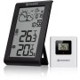 Bresser Meteo Temp W Wetterstation mit Funk-Außensensor, Temperaturanzeige und Wettervorhersage.
