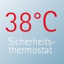 Schulte Duschsystem: Sicherheitsthermostat mit 38°C Anzeige für Duscharmaturen.