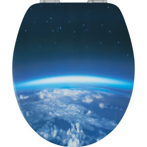 baliv WC-Sitz Karia mit Weltall-Motiv, MDF-Kern, Absenkautomatik.