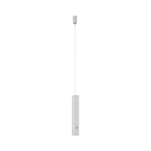 Weiße LED-Akku-Pendelleuchte Attach von Just Light, 120 cm, für den Außenbereich.