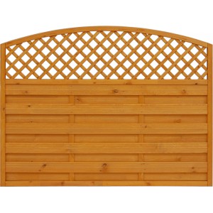 Sichtschutzzaun Element Bordeaux Pinienfarben 120/135 cm x 180 cm