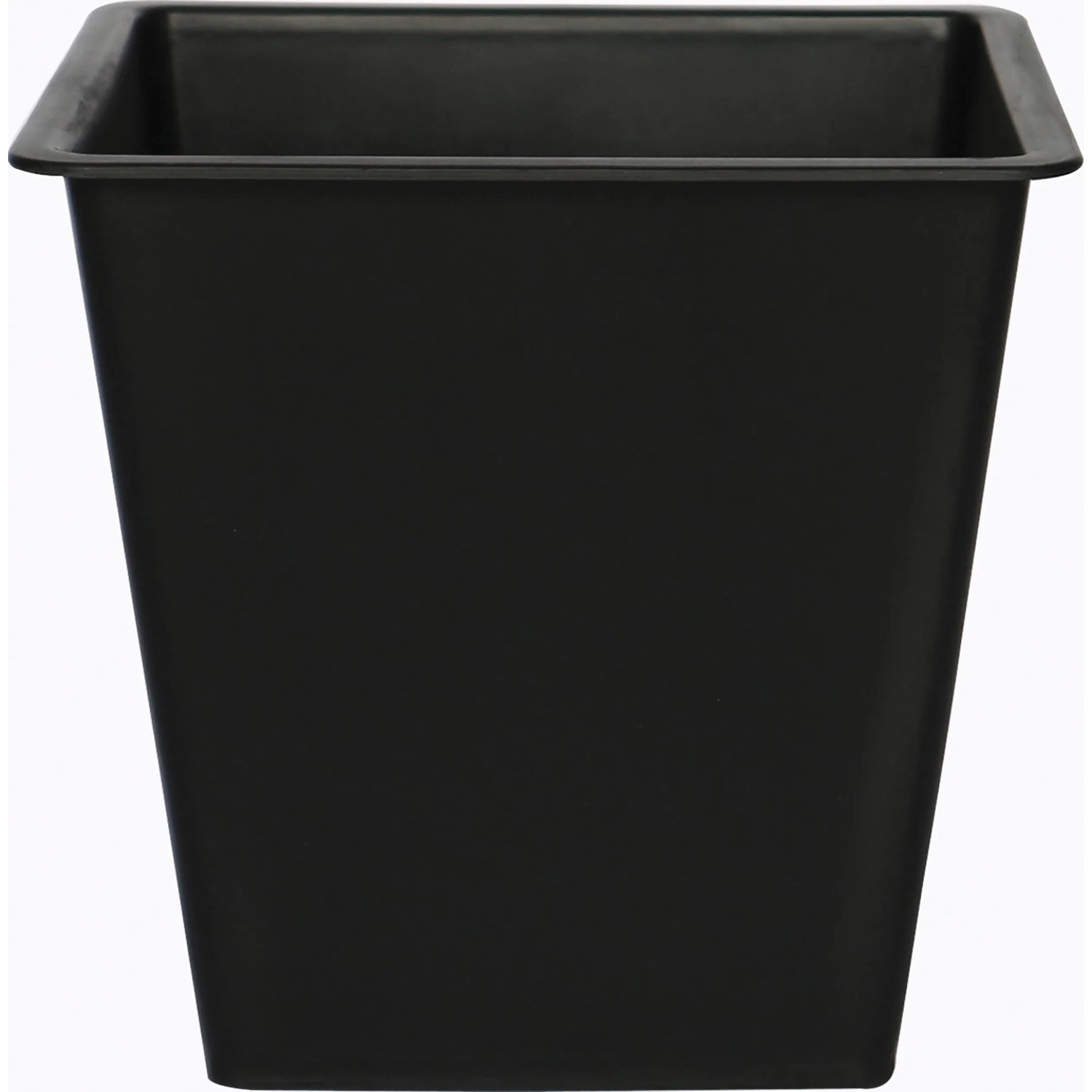 Schwarze Pflanzsäule Shadow, 28x28x60cm, aus Polyrattan, für Innen- und Außenbereich.