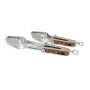 Petromax Grillzange ZA3 Teleskop, Grillutensil aus Edelstahl mit Holzgriff.