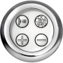 Bedienelement für Ottofond Whirlpool Rosa Premium mit Symbolen für Massage, Luftsystem, Plus und Minus.