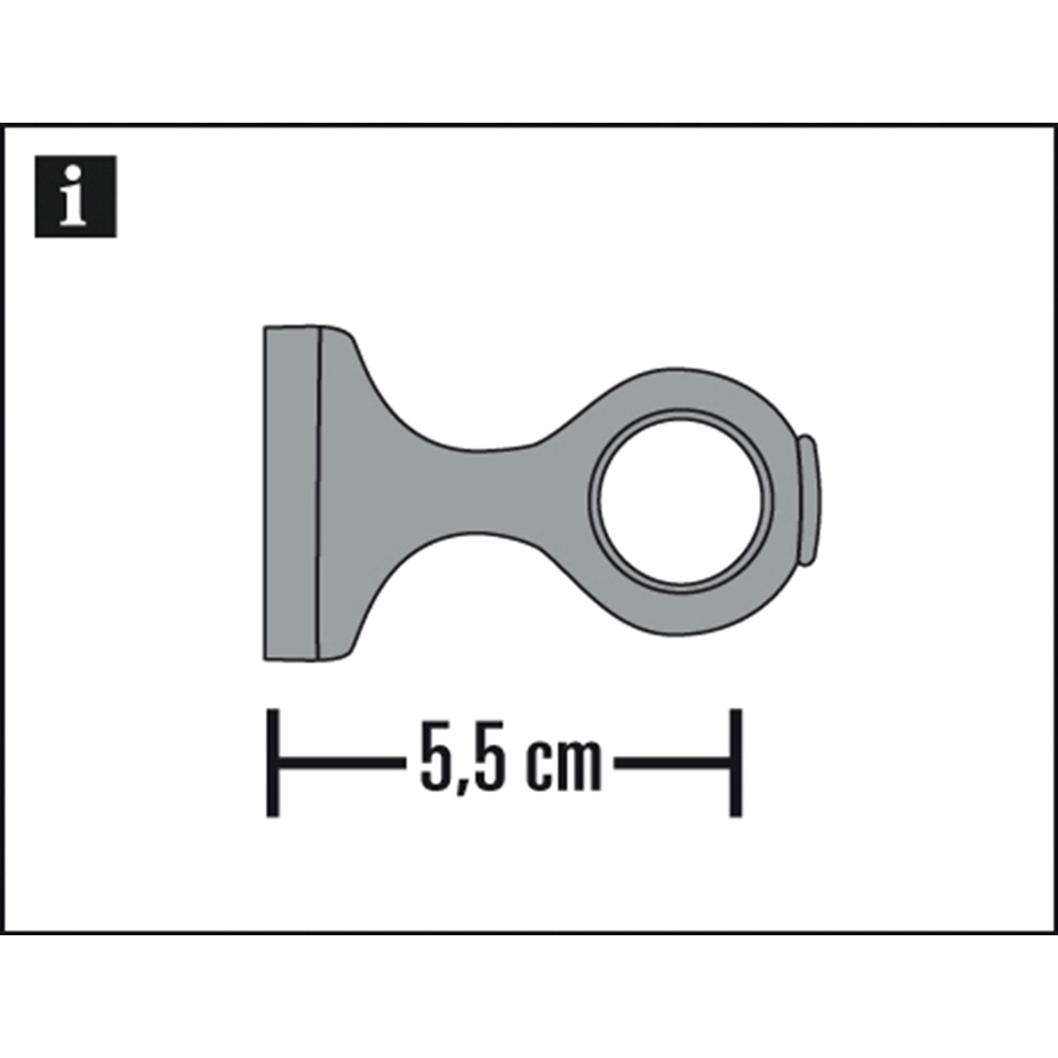Gardinia Holz-Träger Country, geschlossen, Castell-Eiche, 5,5 cm, für Stilgarnituren.