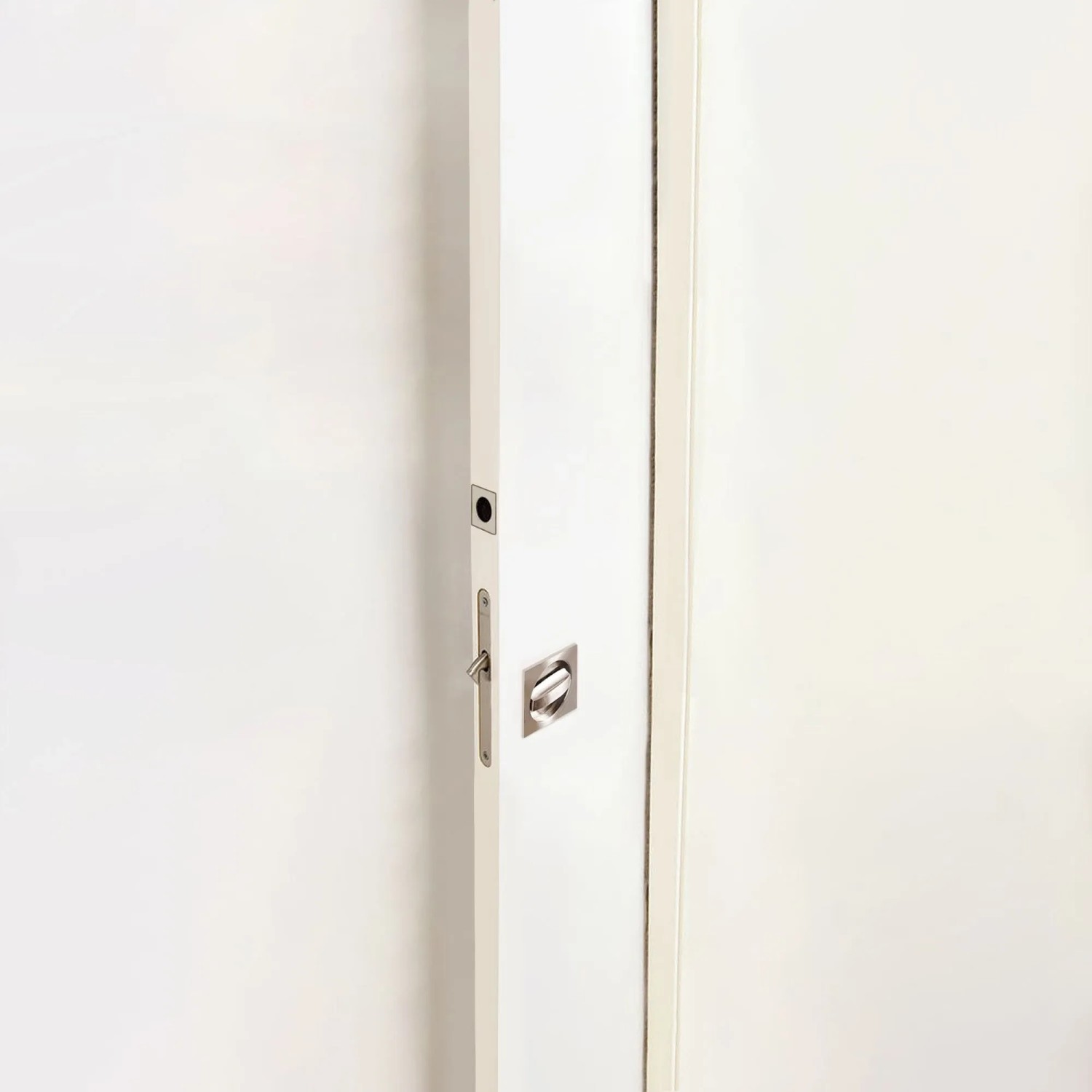 Emuca Set aus Schlösser Set für Schiebetüren mit Vierkantriegel Stahl Nickel Satiniert_3