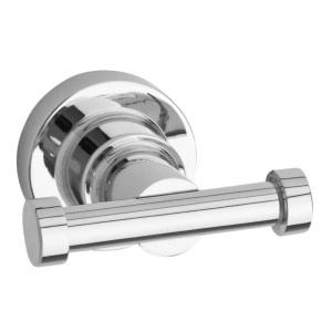 Nie Wieder Bohren Doppel-Wandhaken Luup LU241D Chrom, Nahaufnahme.