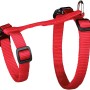 Rotes Trixie Katzengeschirr XL mit Leine, aus Nylon, verstellbar mit Schnappverschlüssen.