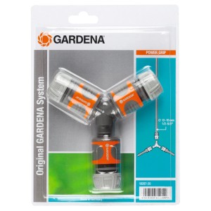 Gardena Abzweig-Satz 13 mm (1/2) im Blister: Y-Verteiler und Schlauchverbinder für Gartenbewässerung.