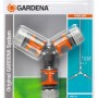 Gardena Abzweig-Satz 13 mm (1/2) im Blister: Y-Verteiler und Schlauchverbinder für Gartenbewässerung.
