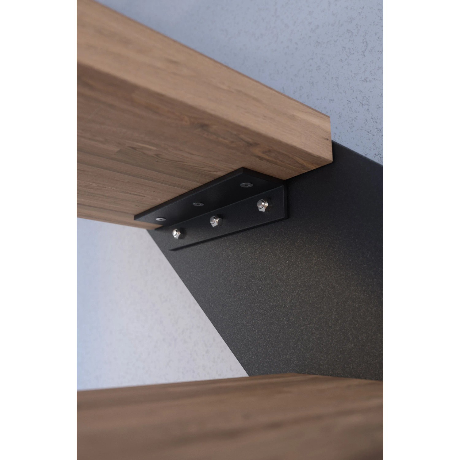 Treppe Kos 13 Stufen Eiche Rustik Geölt 107 cm Design-Geländer Anthrazit FSC®_4