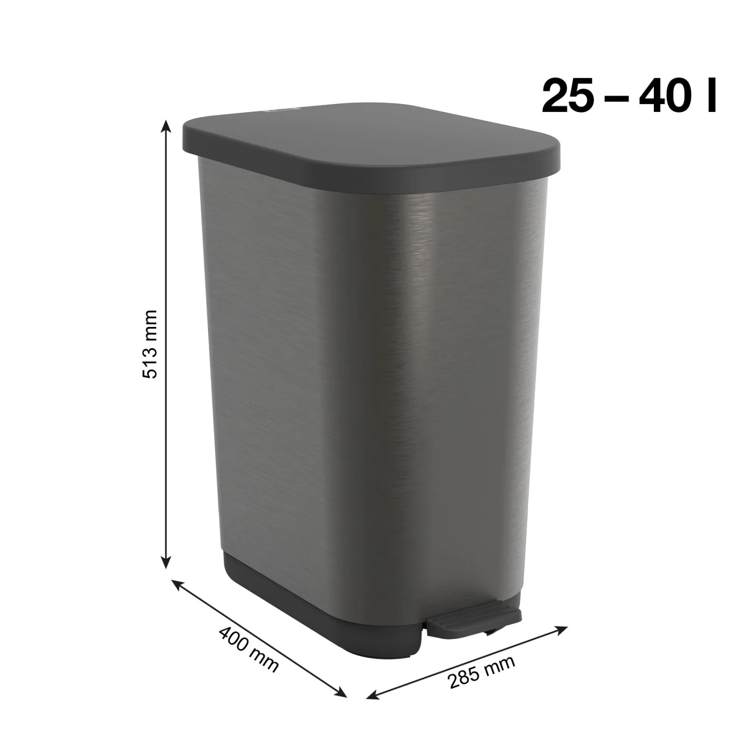 Rotho Treteimer Ribo IML Graphit 35 l kaufen bei OBI