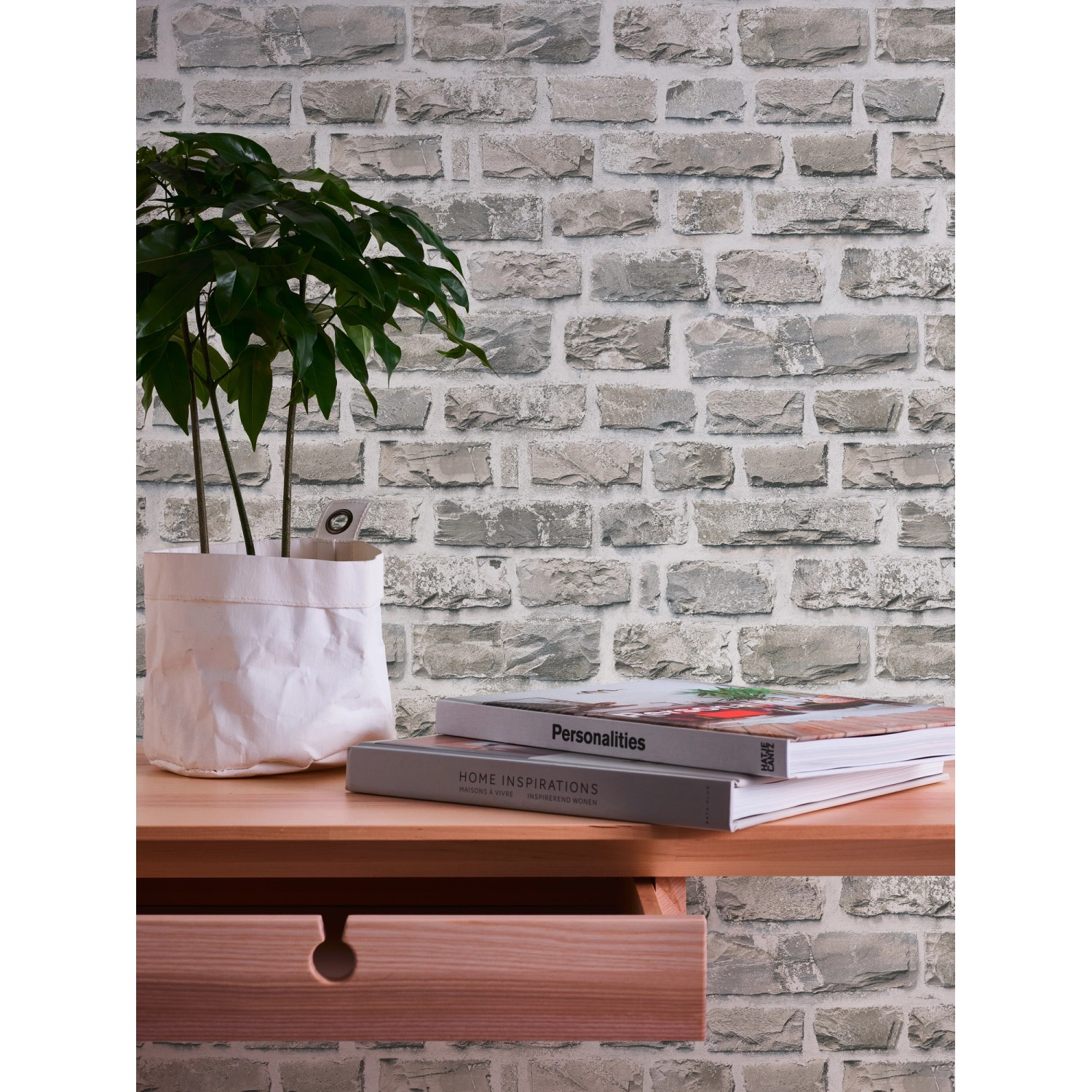 AS-Creation Vliestapete Bude 2.0 in Steinoptik grau-beige. Dekorative Tapete mit leichter Struktur.