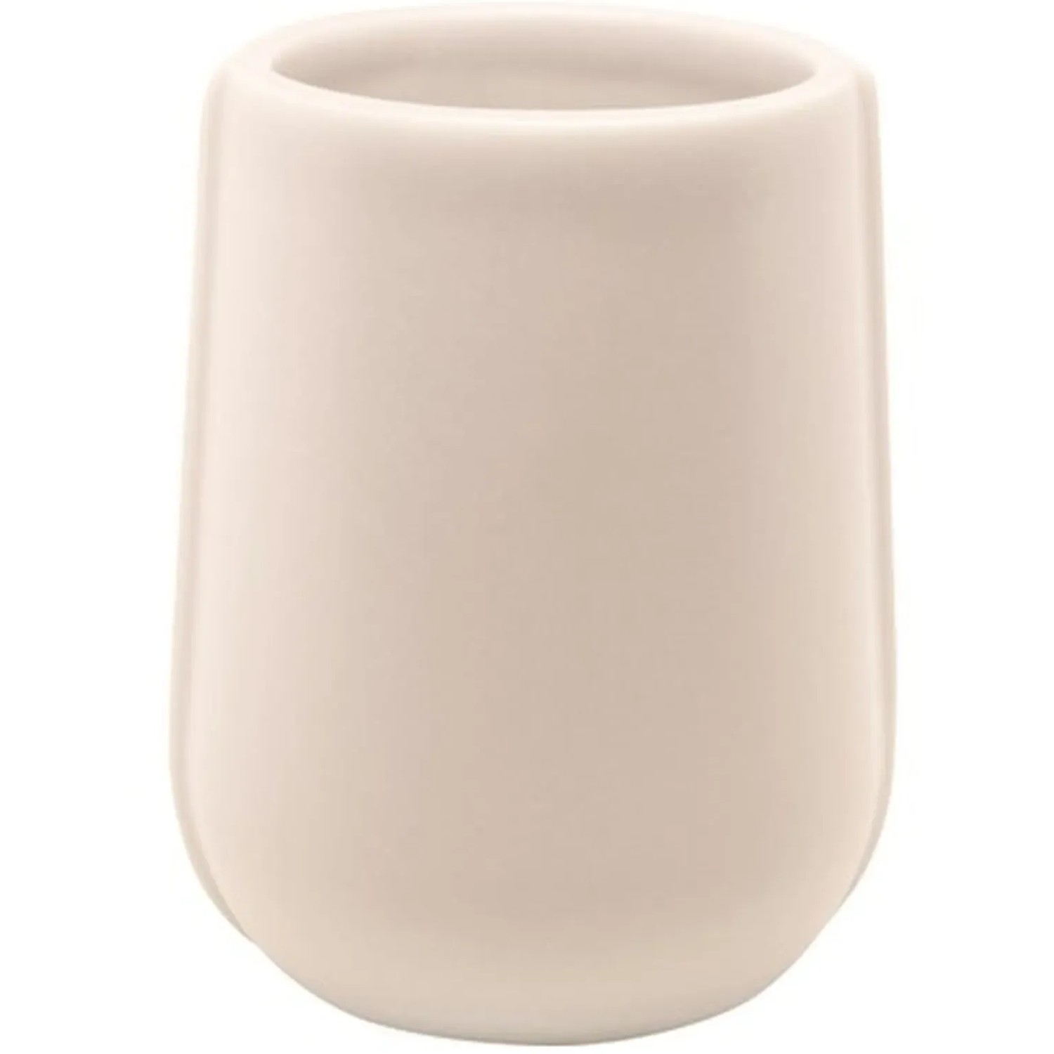 Bali Zahnputzbecher – Rosa/weiß, Steingut, 9,5 Cm Hoch, Von Spirella
