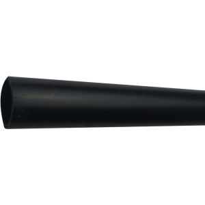 Schwarzes Arcansas Rundrohr aus PVC, 0,8 cm x 100 cm.