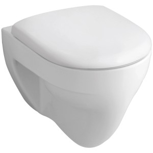 Geberit WC-Sitz Renova in Bahamabeige, Duroplast mit Edelstahl-Scharnieren.