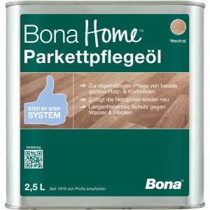 Bona Parkettpflegeöl Neutral, 2,5 l Kanister für geölte Holzböden.