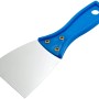 LUX Universalspachtel 75 mm mit rostfreiem Blatt und blauem Griff.