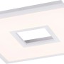 Quadratische, dimmbare LED-Deckenleuchte Recess in Weiß, 45x45 cm.