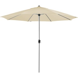 Doppler Marktschirm Active, Ø 376 cm, Natur. Sonnenschirm mit Drehfunktion und Kurbel.