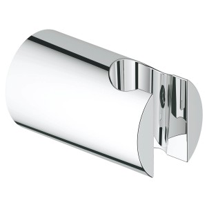 Grohe QuickFix Brausehalter flach, Universal, Chrom. Halterung für Handbrause, glänzende Oberfläche.