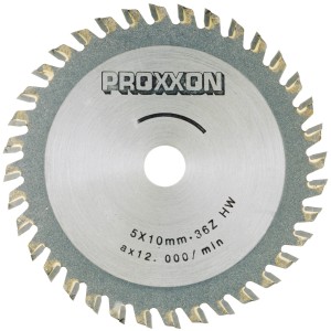Proxxon Kreissägeblatt, 80 mm, HM-bestückt, 36 Zähne für saubere Schnitte.