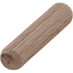 wolfcraft Langholzdübel Buche, 9,5 mm Durchmesser, geriffelt für optimalen Halt.