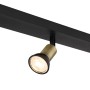 Globo Strahler Drew, 3-flammig, schwarz matt und goldfarben, 40 cm breit.