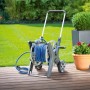 LUX Schlauchwagen-Set Pro mit 30 m Schlauch auf Metalltrommel für komfortable Gartenbewässerung.
