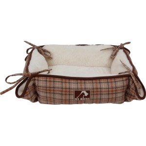 Wandelbare Haustierdecke/Bett Classic im Schottenmuster, 80x60x8 cm. Ideal als Hundekissen & Hundedecke.