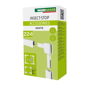 Windhager Insect-Stop Expert Eckverbinder 4er Set, weiß, für Insektenschutz Rahmen.