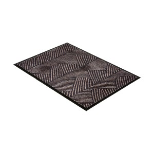 Anthrazitfarbene Schmutzfangmatte Bellevue von Schöner Wohnen mit Strichmuster, 50x70 cm.