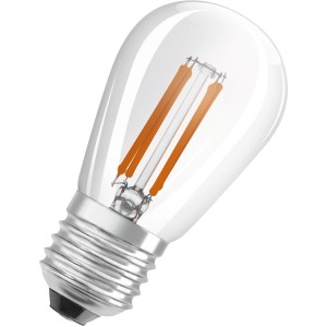 Osram LED-Filament Lampe E27, 4,8W, extra warmweiß, 360lm. Klarglas Leuchtmittel in Birnenform.