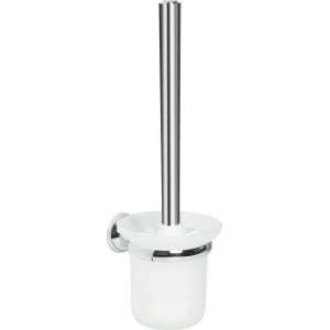 Spirella WC-Bürstengarnitur Champagne Chrom Frosty-White mit Wandhalterung.