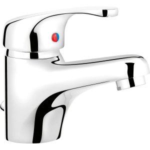 Chromfarbene baliv Waschtischarmatur WT-5090 für Waschbecken im Badezimmer.