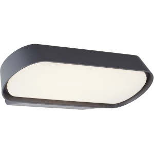 Moderne, mattschwarze LED-Außenwandleuchte Samira, 7x25x13 cm, für stilvolle Außenbeleuchtung.