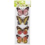 Mehrfarbiges Sticker-Set mit 4 Schmetterlingen zur Osterdekoration.